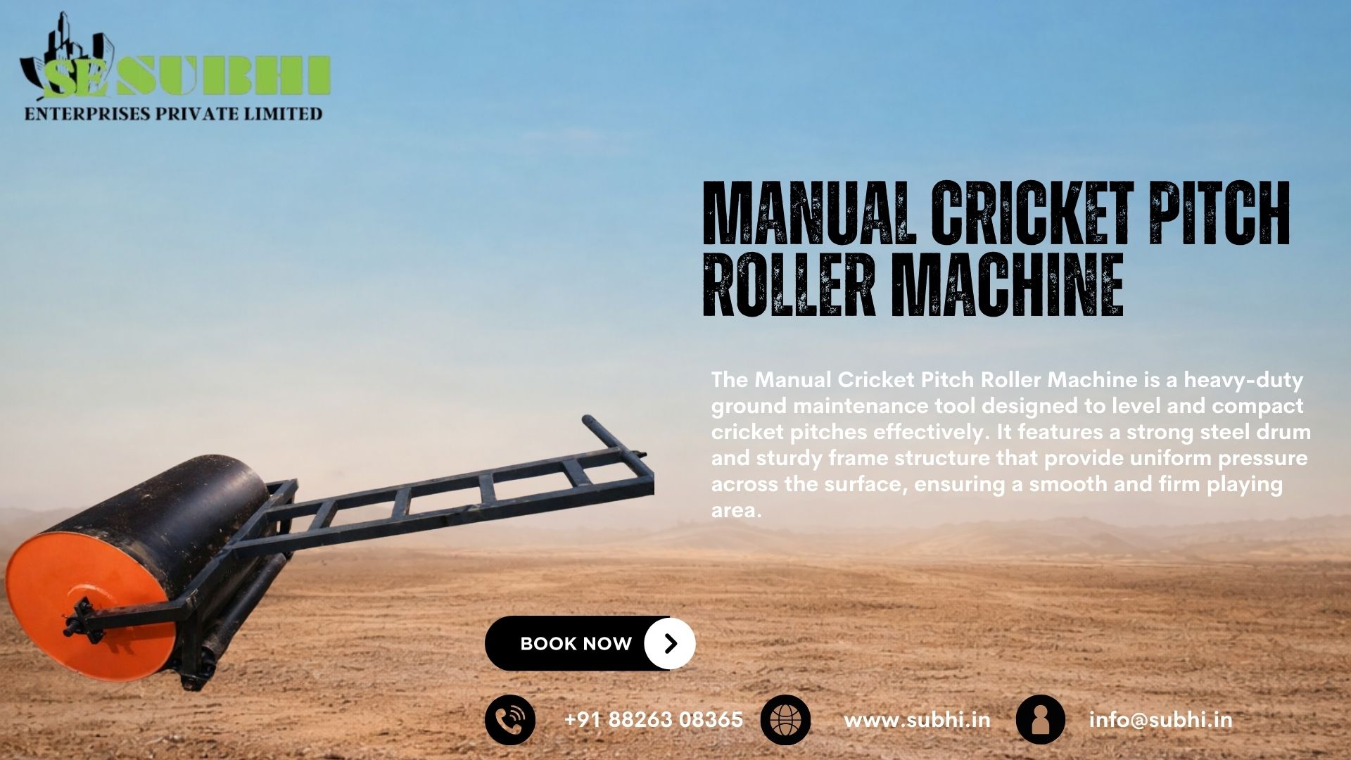 Manual Cricket Pitch Roller