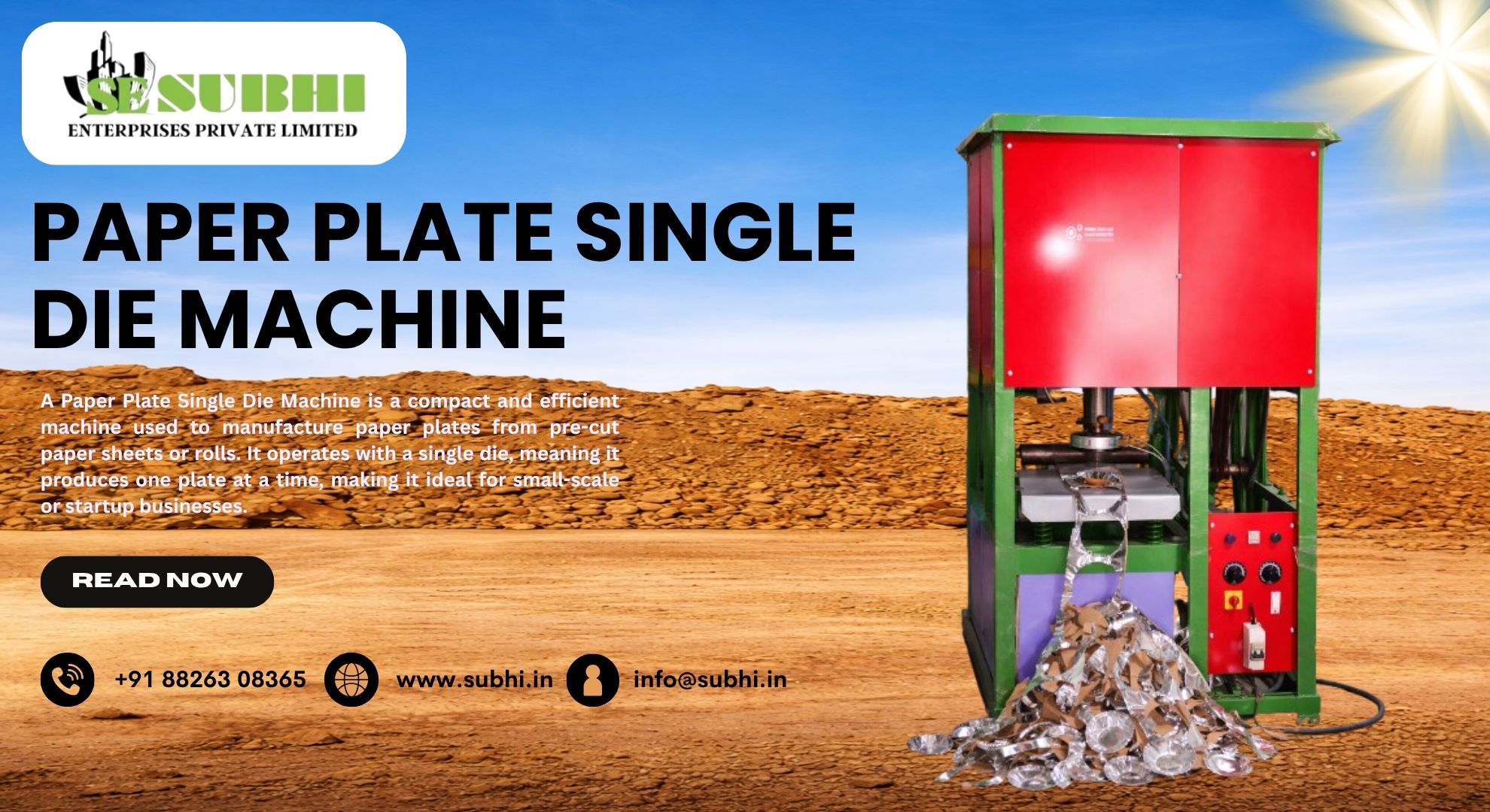 Paper Plate Single-Die Machine