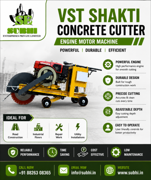 Vst Shakti Concrete Cutter Engine Motor Machine