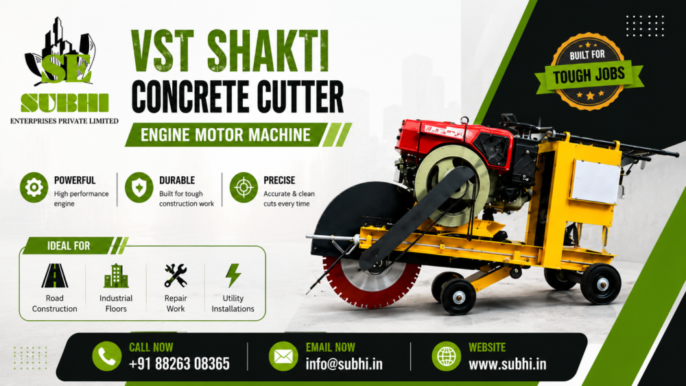 Vst Shakti Concrete Cutter Engine Motor Machine