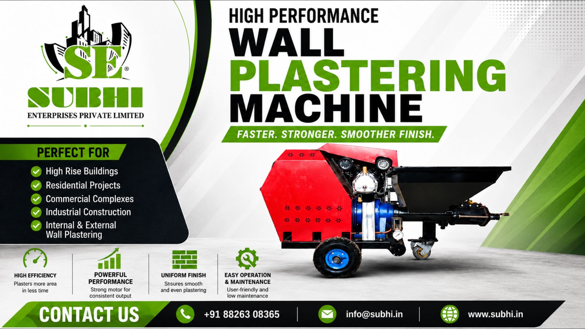 Wall Plastering Machine